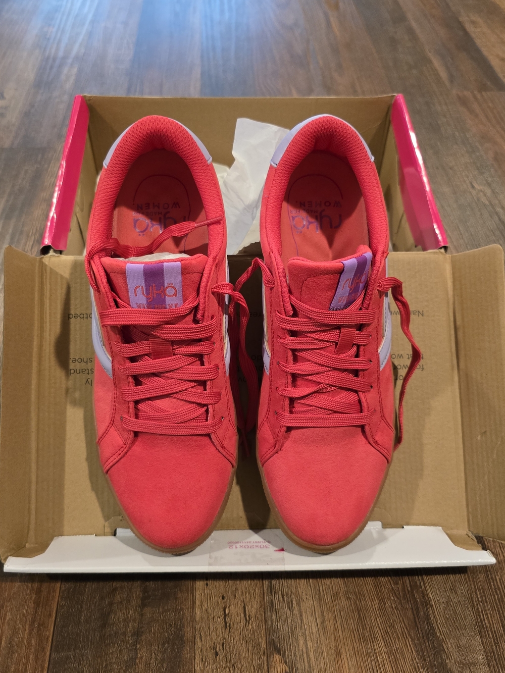 Ryka Women's Bright Pink Low-Top Lace-Up Sneakers, Size 8